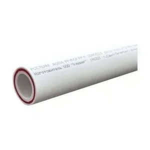 Труба РОСТерм PPR Aqua армированная стекловолокном 20ммх2,8мм (4), белый