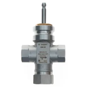 Клапан регулирующий РИДАН VRB-3R PN25 DN15 KVS4 Tmax130, 3-х ход., седельный, внутр.рез.,нерж.сталь