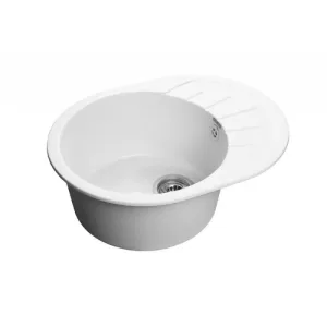 Мойка комп. GRANFEST Rondo GF-R580L (579х445) Иней круглая с мини-крылом