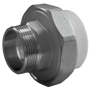 Муфта комбинированная полипропиленовая разъемная PPRC НР 50х1 1/2″ наружная резьба, белая