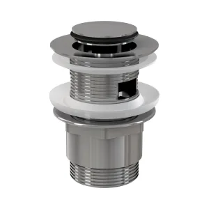 Водослив AlcaPlast для умывальника click/clack 5/4", цельномет. с большой заглушкой A390