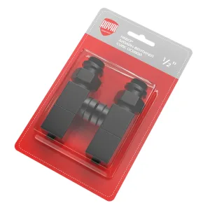 Набор дизайн-вентилей Royal Thermo CUBE, осевой (черный) 1/2″