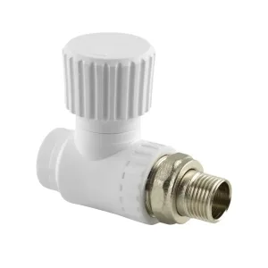 Вентиль PPR белый 20 х 1/2″ НР для радиатора РТП К