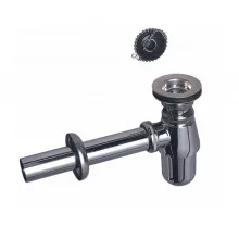 Сифон WIRQUIN лат. регул. нерж.вып. с проб.SL213 1 1/4″ хром.(34578003/34578002)