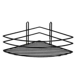 Полка угловая (4894-1/ЧМПУОВ-1) 1 ярус, овал, 20*20*10,5, черная
