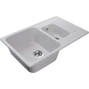 Мойка комп. GRANFEST QUARZ GF-Z 21К 1,5 чаши+крыло 737*480 (серый),прямоугольная