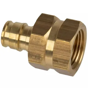 Штуцер Usystems с внутренней резьбой латунный для труб PE-Xa 20-Rp3/4″ВР, тип 1