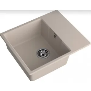 Мойка комп. GRANFEST URBAN 658L (580×490) песочный прямоугольная с крылом