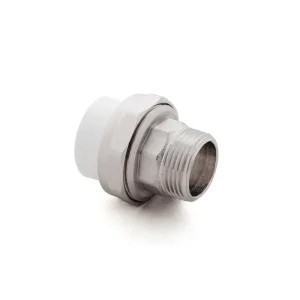 Муфта PPR белая комб. разъемн. (амер.) НР 20 х 1/2″ РТП