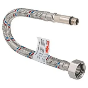 г/п для смесителя М10х35 — G1/2″ 50см Гайка-Н.сталь/ниппель-Н.сталь
