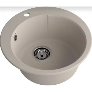 Мойка комп. GRANFEST URBAN 649 (490×490) песочный круглая
