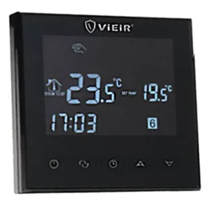 Термостат VIEIR комнатный черный VR406-C