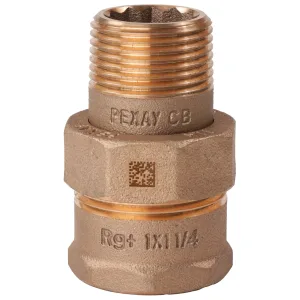 Соединение разъемное бронзовое РЕХАУ AURLINE прямое с плоским уплотнением R1″ x Rp1″, RX+