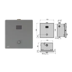 Устройство автоматического смыва для писсуара. металл, 12В ASP4-KT (AlcaPlast)