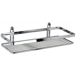 Полка прямая «Lider» (4260) 1 ярус, плоский борт, 11*33*8, хром