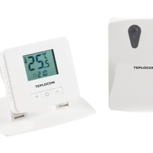 Термостат комнатный TEPLOCOM TS-2AA/3A-RF, беспроводной, реле 250В, 3А