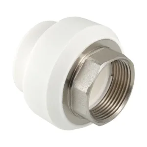 Муфта PPR белая комби.ВР 50 х1 1/2″ под ключ «VALTEC» (VTp.706.0.05008)
