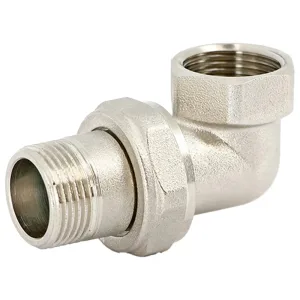 Соединение Uni-Fitt разъемное угловое НВ 3/4″ с прокладкой O-RING, никелированное