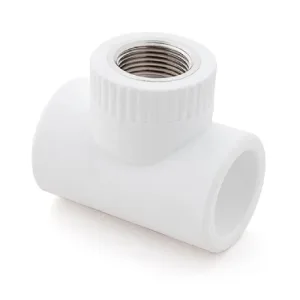 Тройник PPR белый комби.ВР 32 х 3/4″ Remsan