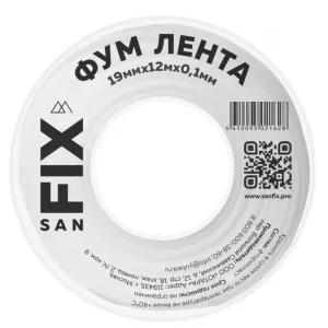 ФУМ-лента 19х0,1х12000х0,3г/см3,55/25 мм, SANFIX (К)