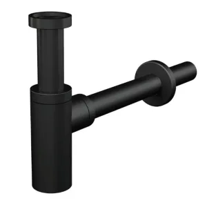 Сифон для умывальника цельнометаллический DESIGN круглый A400BLACK (AlcaPlast)