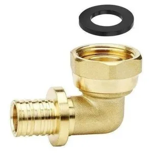 Угол VARMEGA Slide-fit 90 гр., ВР, 20×3/4″, с накидн. гайкой, аксиальный, латунь, VM51914