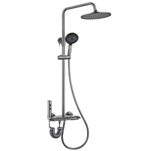 Душевая система ZOLLEN TASTEN (TA316159415) излив,верх и ручной душ,ГРАФИТ
