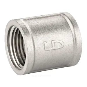 Муфта латунная LD Муфта LD Pride DN25 (1″) ВР латунь никель БЕЗ БИРК