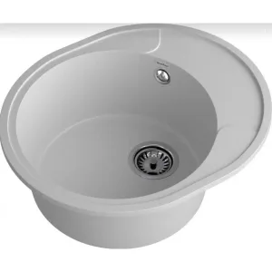 Мойка комп. GRANFEST URBAN 857L (570×480) серый овальная с крылом