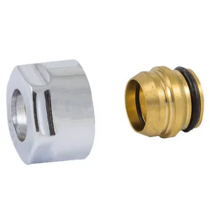 Подключение резьбовое SCHLOSSER для соединительных трубок 3/4″x15 (Хром)