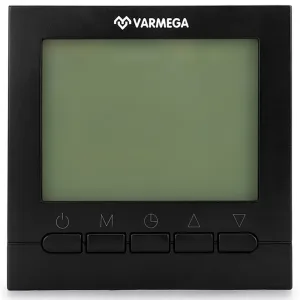 Термостат комнатный VARMEGA, VM19222, проводной, черный