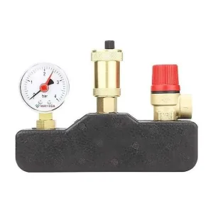 Группа безопасности котла VARMEGA VM16011 латунь, с термоизоляцией 1″
