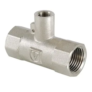 Тройник, под датчик теплосчётчика, 1″х M10 х1″ (VTr.250.N.0006)