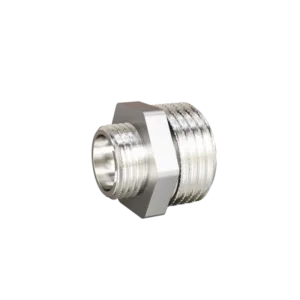Ниппель переходной LD DN20х15 (3/4″НР х 1/2″НР) латунь никель