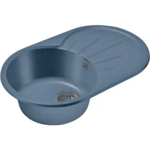 Мойка комп. GRANFEST Rondo GF-R750L (750х460) Графит,овальная с крылом
