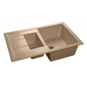 Мойка комп. GRANFEST Quadro Q775KL (775х500) Топаз 1,5 чаши+крыло,прямоугольная
