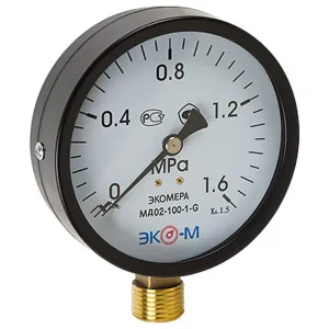 Манометр Экомера рад МД02 0-1,6МПаДк100 G1/2″ ст
