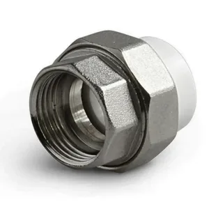 Муфта PPR белая разъемная ВР 20 х 1/2″ «РТП»