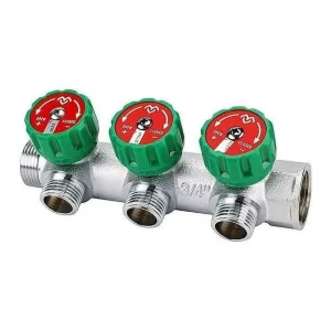 Коллектор регулирующий VARMEGA 3/4″ 3 х 1/2″ хромированный VM14603