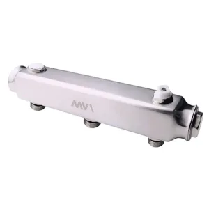 Коллектор MVI ML.403.06 из нержавеющей стали, м/ц расстояние 100мм,1″x1/2″ 3 вых.