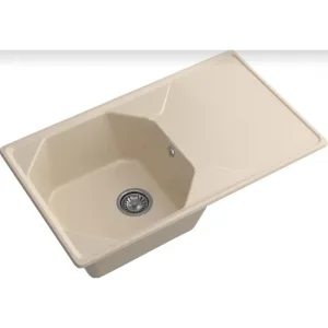 Мойка комп. GRANFEST UNIQUE U-840L (840×500) кашемир прямоугольная с крылом