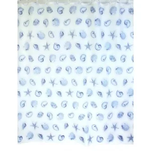 Шторка для ванной ECO (арт. 1032) 180х200 без колец голубая (PL)