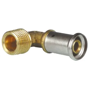 Угольник HENCO 90гр НР латунь пресс, 16×1/2″