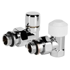Набор термостатический для радиатора угловой Royal Thermo Design 1/2"М30х1,5 (Хром)