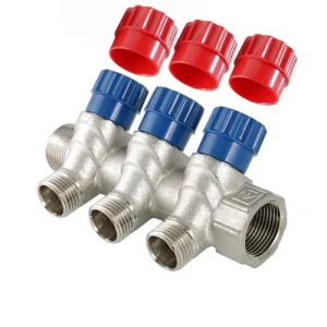 Коллектор с вентилями НР Ду 25х15 — 4 выхода VALTEC (VTc.560.N.0604)