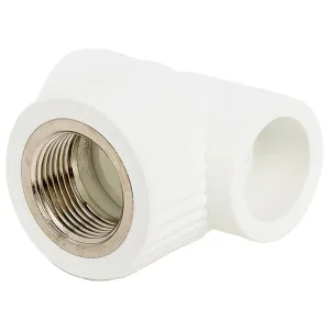 Тройник комбинированный ППР PPRC ВР 20х3/4″ Lammin ВН резьба, белый (уп. 15 шт)