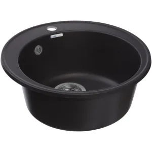 Мойка комп. GRANFEST QUARZ GF-Z 08 D=479 (черный),круглая