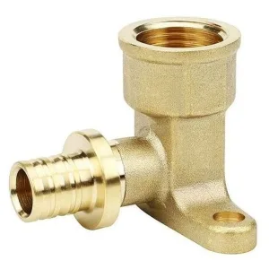 Угол VARMEGA Slide-fit настенный (водороз.) ВР, 20×1/2″, Н-50мм, с креп., акс., латунь, VM51612