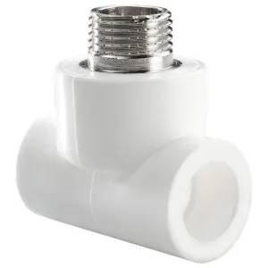 Тройник TEBO бел. PP-R комб. 20х3/4″ НР (15/90), арт. 030040503