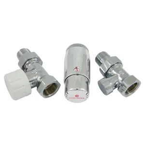 Комплект подключения SCHLOSSER STANDARD MINI 1/2" прямой, хром, с термоголовкой MINI М30х1,5